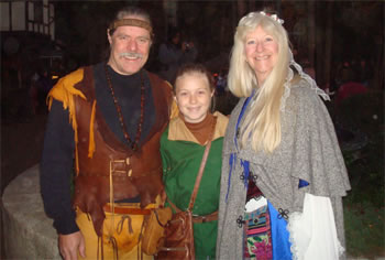The Dawe family at the Maryland Renaissance Festival